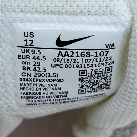 New Nike Air Max Axis White Barely Rose Women's Athletic Shoes Size 12 - Picture 8 of 8